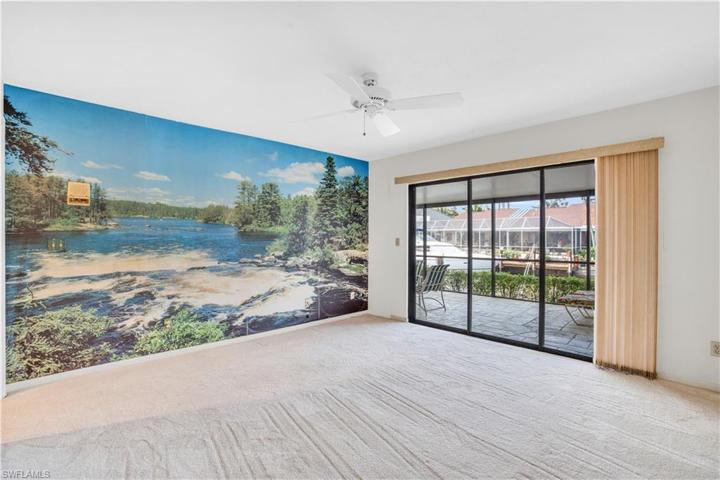Bedroom 2 with wallpaper mural.