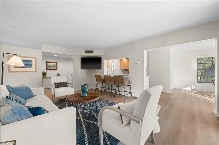 Living room featuring wood finished floors