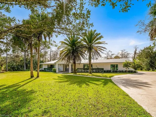 Front elevation on a beautiful cleared 5 acre piece of land