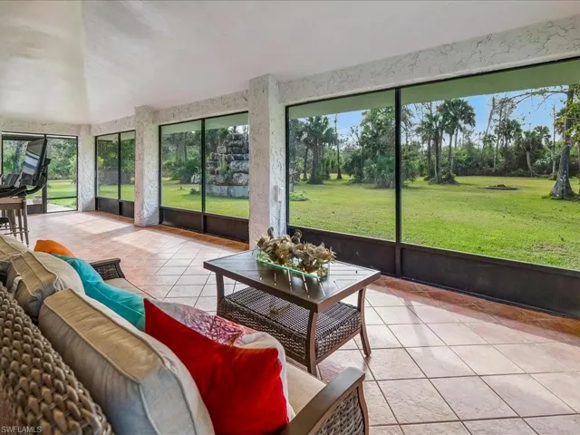 the screened in lanai is spacious