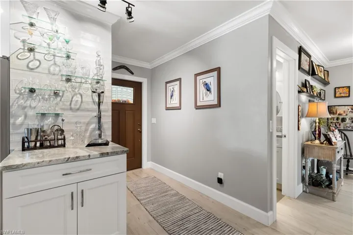 Front door welcomes you into your dream home.