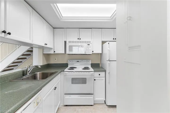Freshly painted cabinets