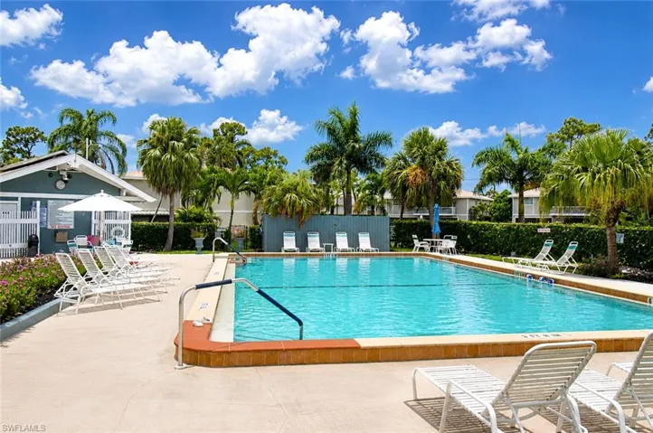 One of two community pools