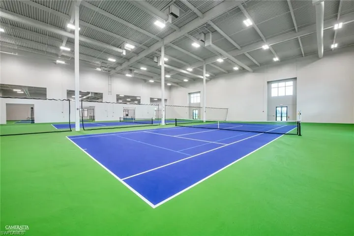 View of indoor tennis court