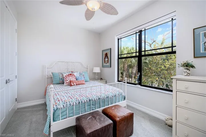 Guest bedroom with preserve views
