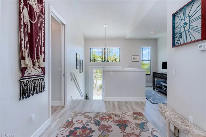 Living area looking to front of the home