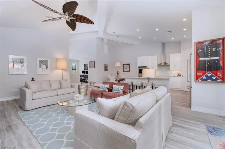 Living area looking toward kitchen/dining areas