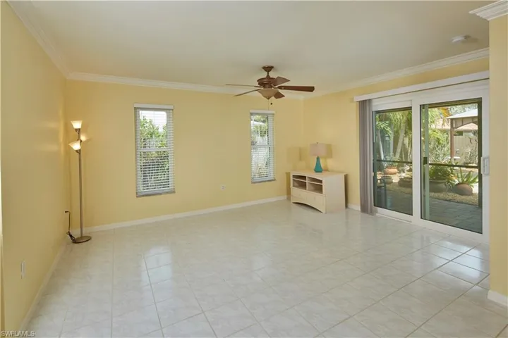 Living room just off the kitchen.