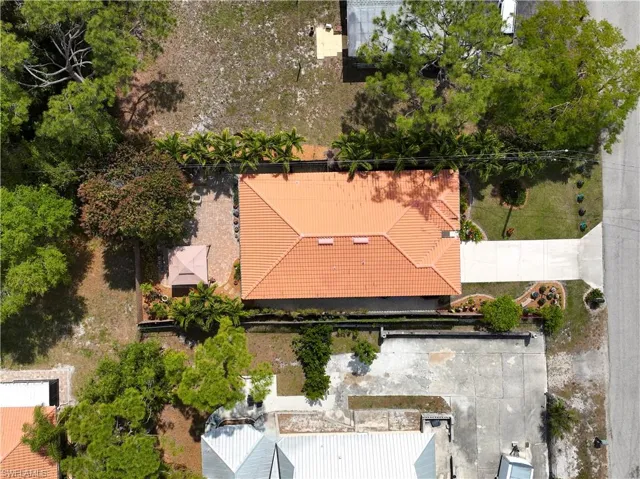 Aerial view of the home.