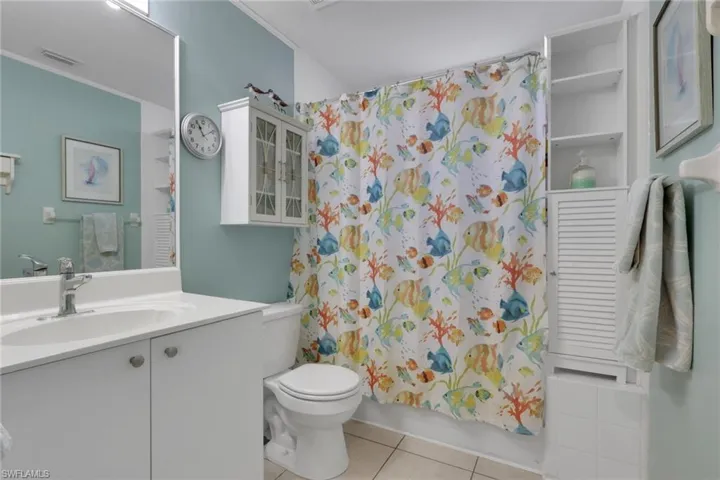 Guest bath with extra storage