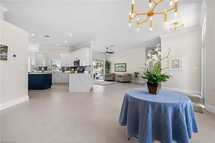 Looking into your home from the dining room