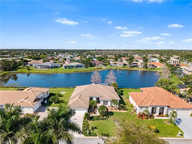 Drone /aerial view with a water view