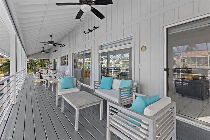 Deck runs the length of the home