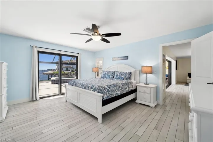 Master Bedroom just steps from the Pool and Spa