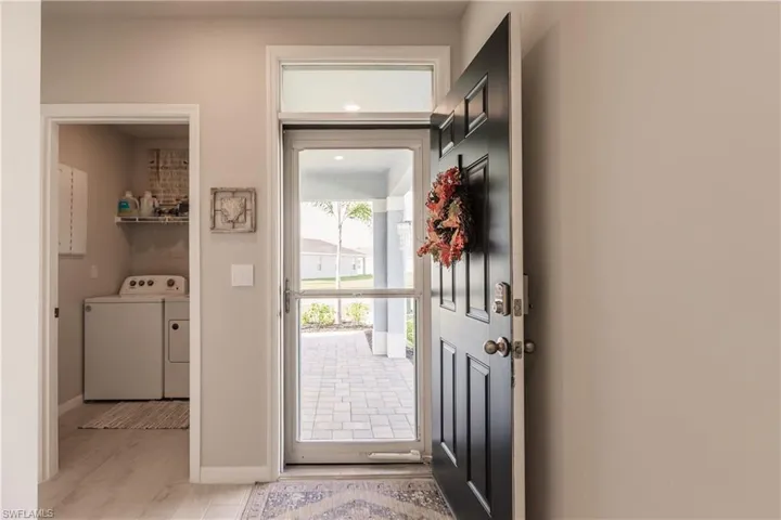 Doorway featuring light hardwood / wood-style floors