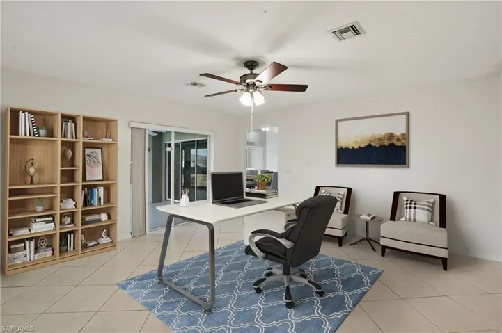 Virtually staged flex room- home office