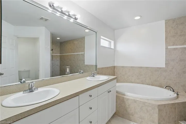 Primary bathroom with double vanity