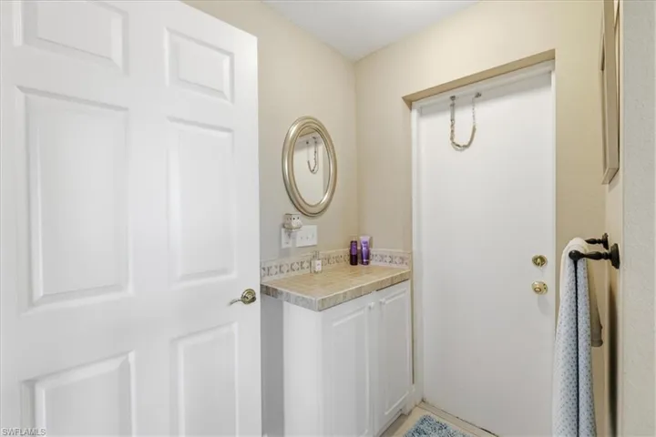Bathroom featuring vanity