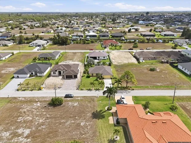 Aerial view of residential area