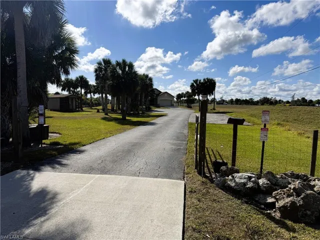 View of asphalt driveway