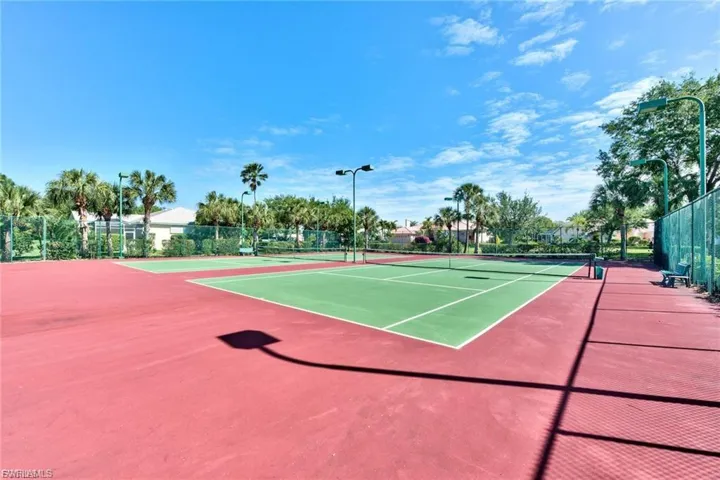View of tennis court