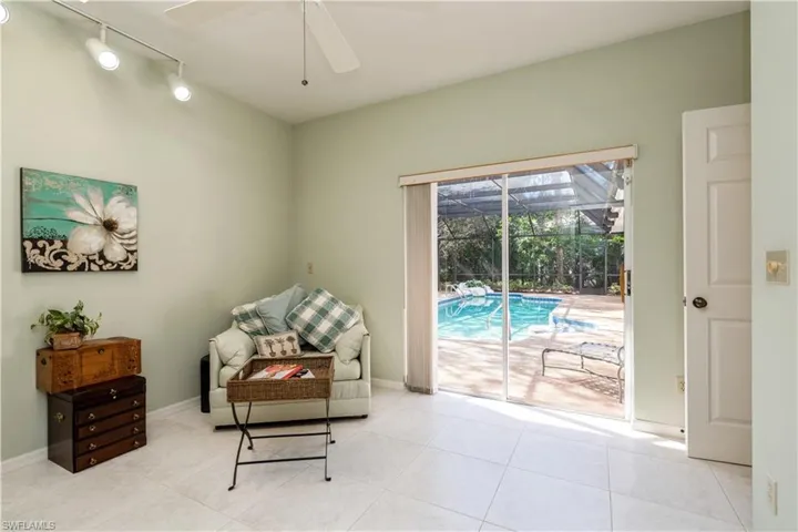 Bedroom off pool area