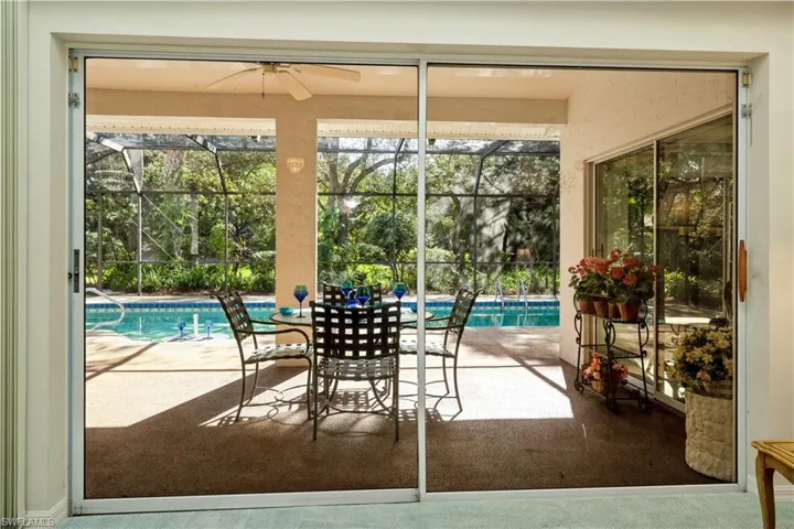 Doorway to entertainment are by the pool