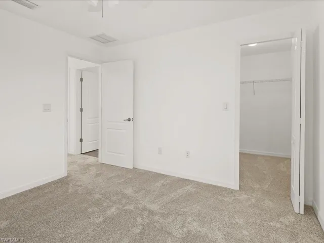 Guest bedroom with new carpet