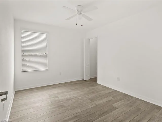 Bedroom with luxury flooring