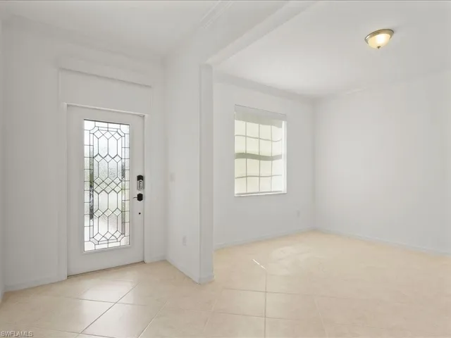 Front door with den/office