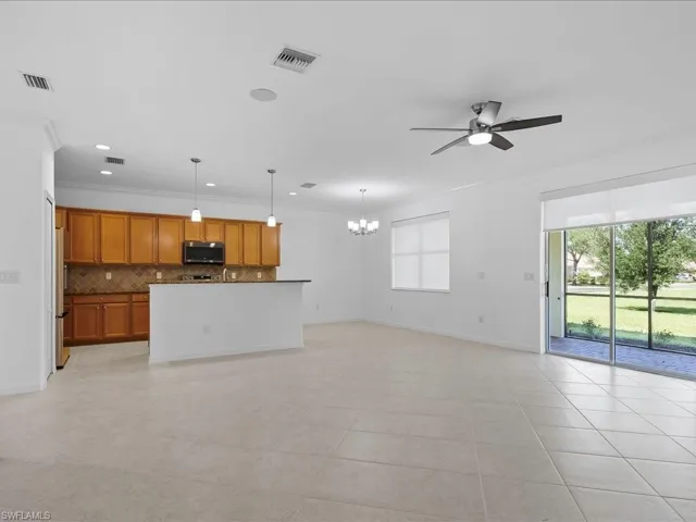 living, dining and kitchen combo