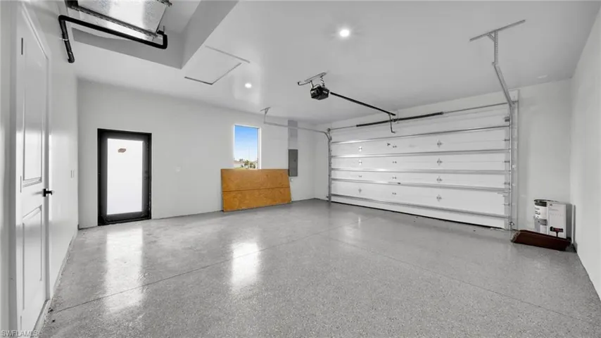 Garage with electric panel