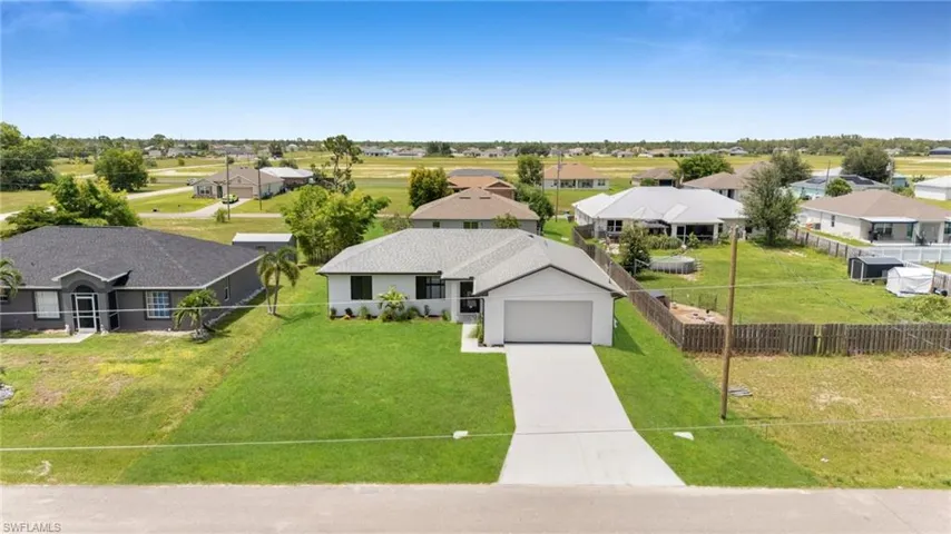 Aerial perspective of suburban area