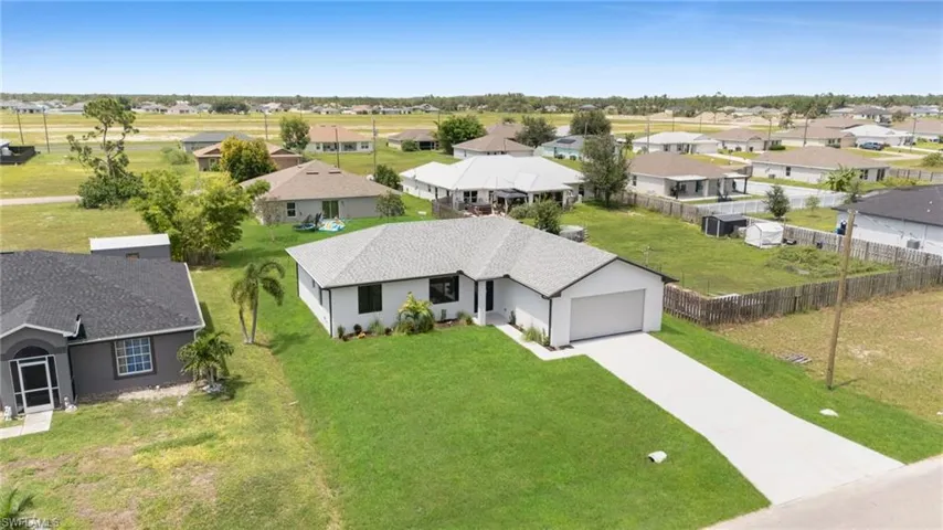Aerial view of residential area