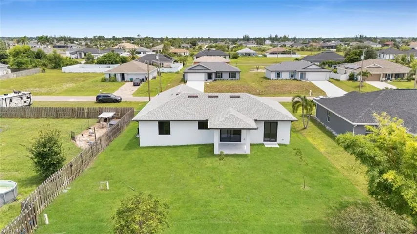 Aerial view of residential area