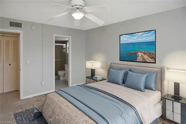 Virtually Staged Master Bedroom