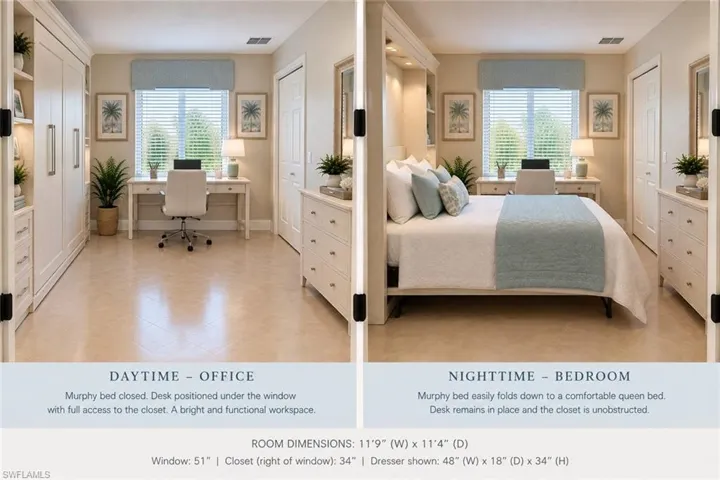 Virtual Murphy Bed in 4th bedroom