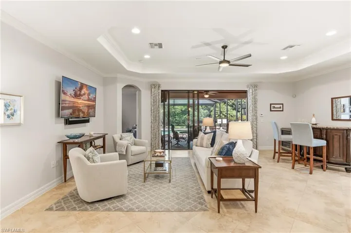 Living Area w/view to pool