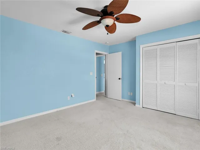 Second Bedroom with Closet and Ceiling Fan
