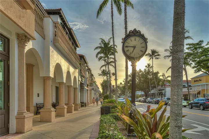 They extend along the Naples coastline to outdoor shopping and dining destinations, including downtown Naples
