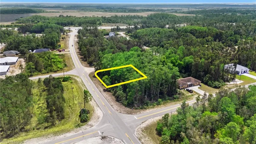 Birds eye view of property featuring a forest view