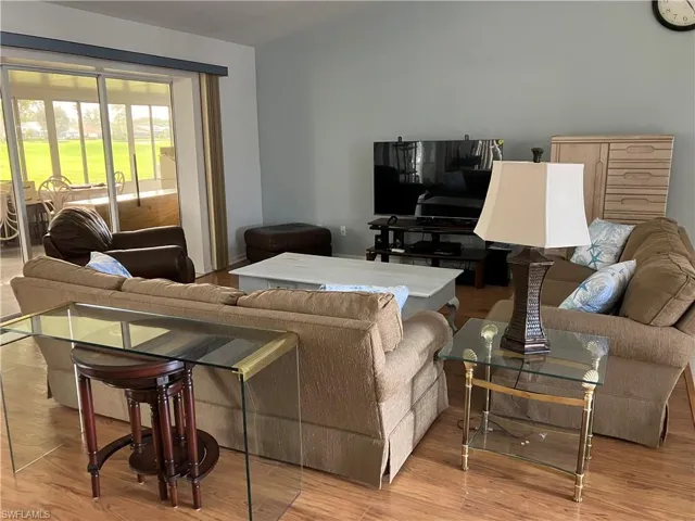 Living room featuring light wood-type flooring