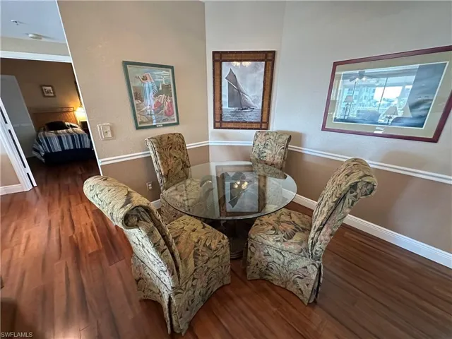 Wood-finish flooring throughout