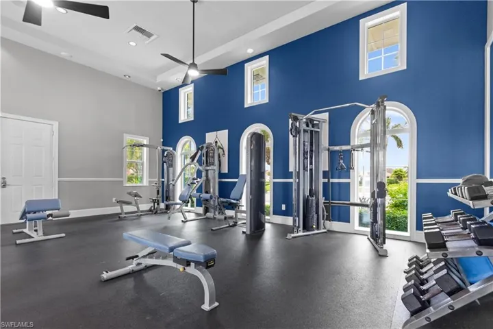 Watermark Fitness room featuring a variety of exercise equipment