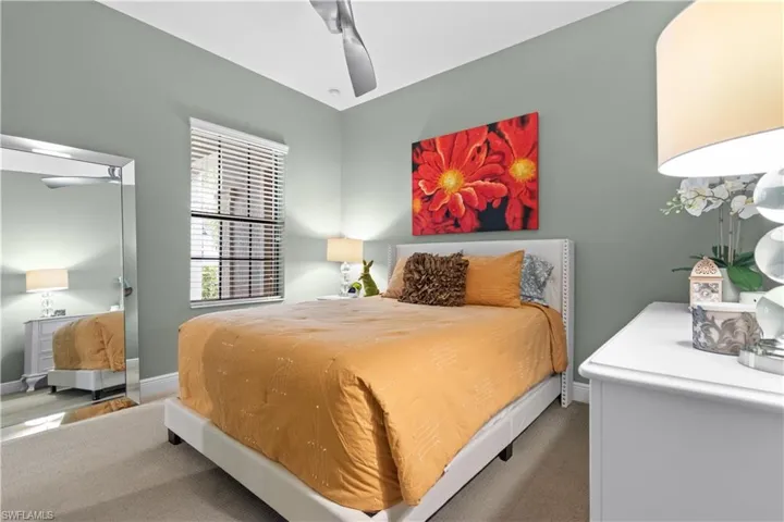 Split floor plan with guest bedroom near the front of the home