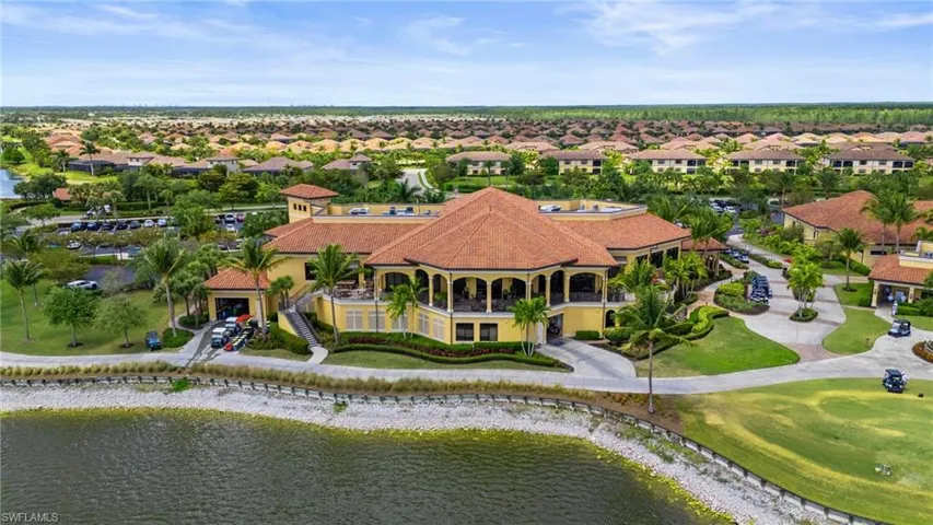 Birds eye view of property with a residential view and a water view