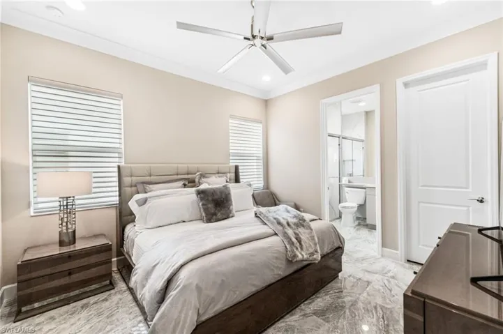 2nd bedroom features ensuite bath.