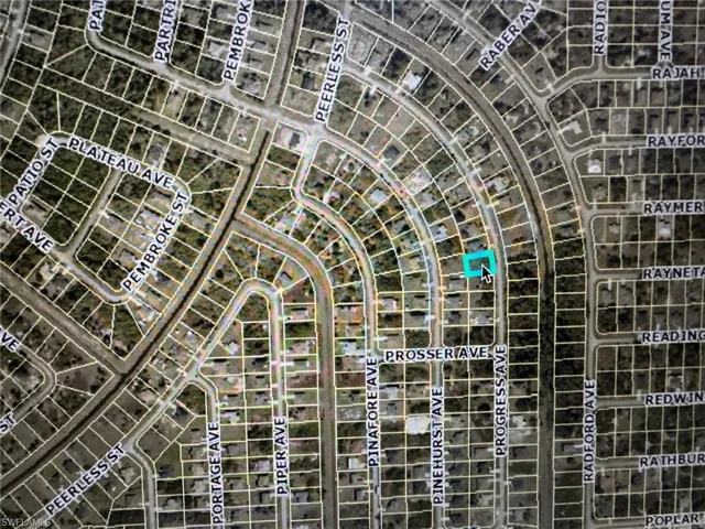 Aerial view of property's location
