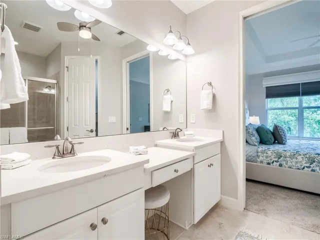 Primary - Dual Sinks with make up vanity