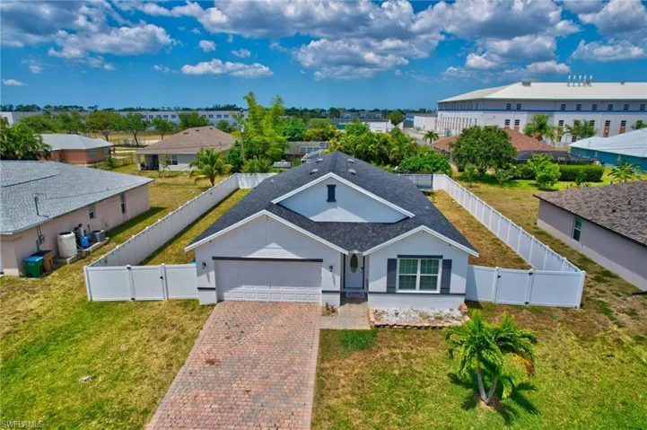 Aerial view of residential area